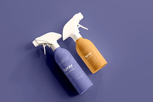 Spray Bottle Mockups