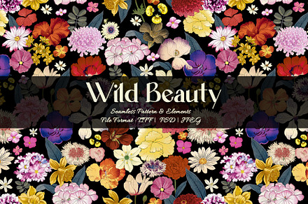 Wild Beauty Pattern & Motifs, a Pattern Graphic by GND ART STUDIO