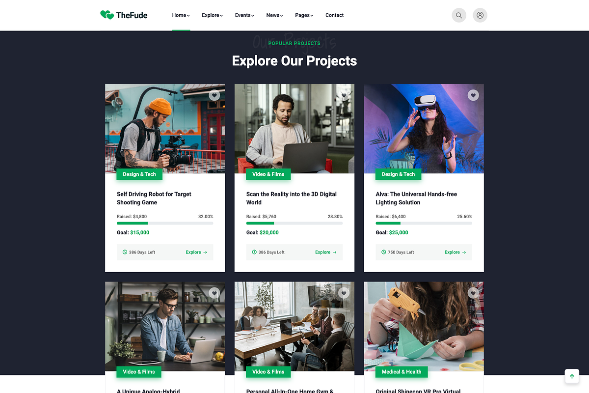 Crowdfunding & Charity WordPress, a WordPress Template by UInstrument (Photo 6 of 10)