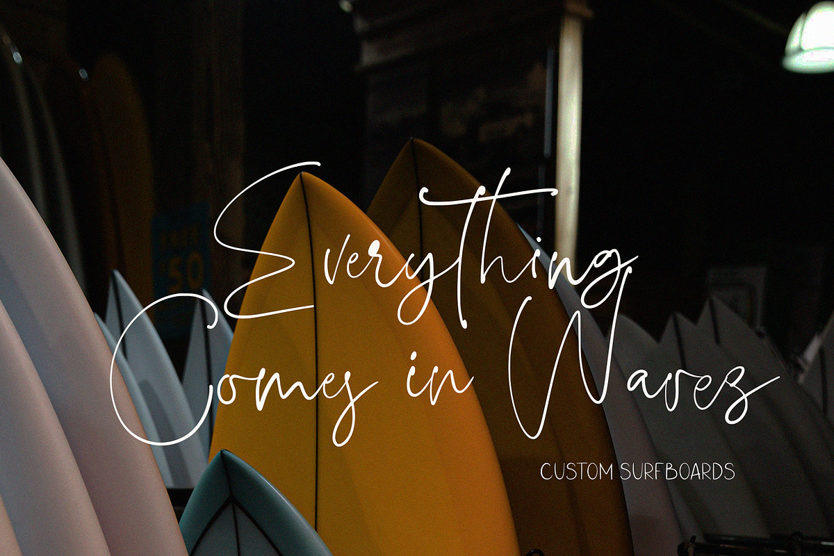 Boho Signature Handwritten Font Trio preview 6