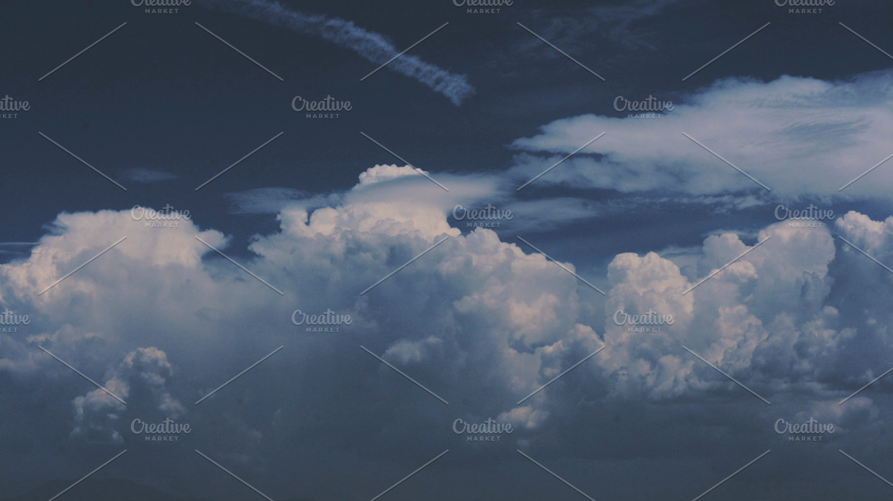 Blue clouds 4 stock photo