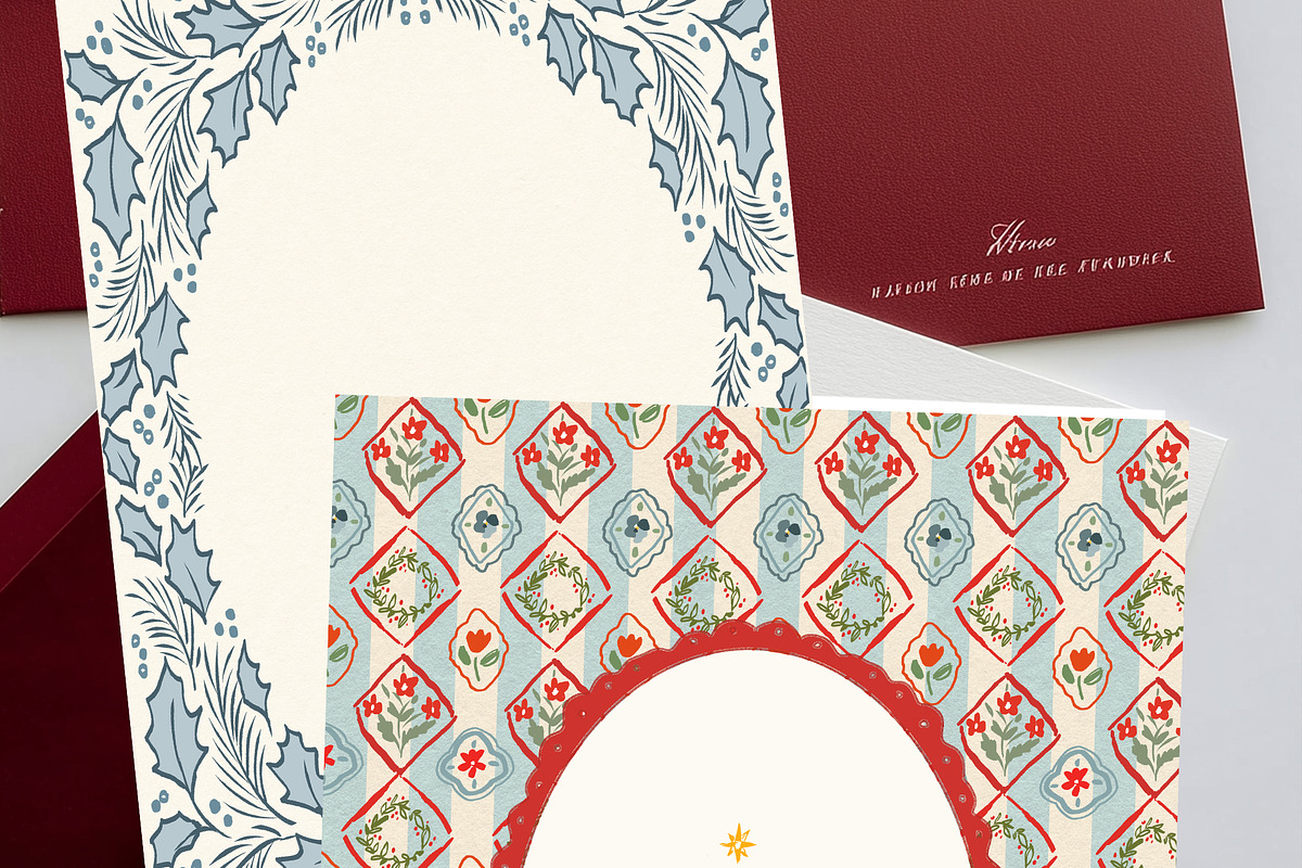 Christmas Frames Borders Templates, a Decorative Illustration by whiteheartdesign (Photo 24 of 24)