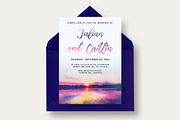 Sunset Lake Wedding Invitation Suite, an Invitation Template by Knotted Design (Thumbnail 2 of 4)