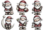 Retro Santa Clipart, an Illustration by Pixels.Craft (Thumbnail 5 of 6)