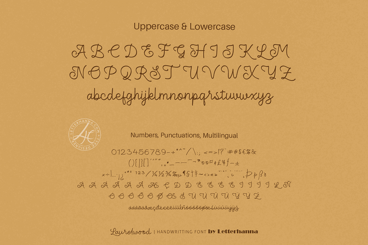 Laurelwood, a Handwritten Font by Letterhanna Studio (Photo 5 of 9)