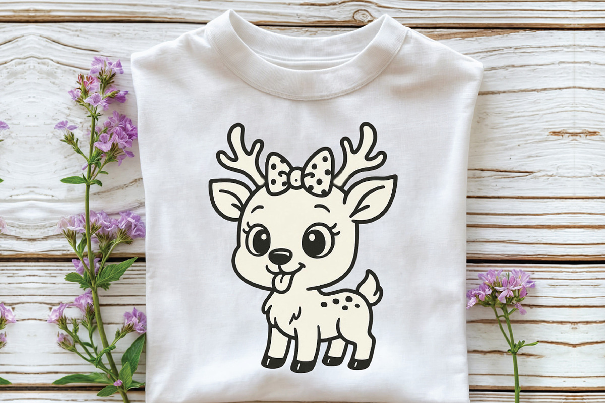 Funny Reindeer PNG Cute Christmas, an Illustration by CraftArtStudio (Photo 2 of 4)