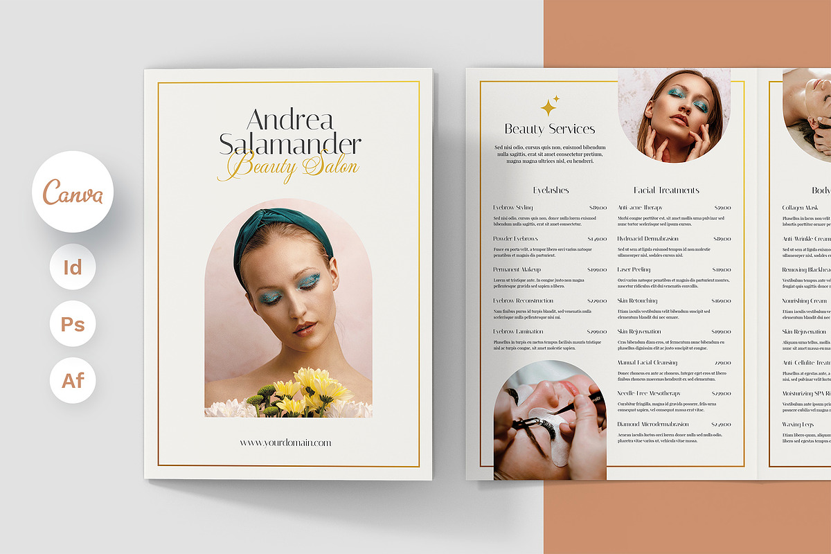 Esthetician Brochure Price List, a Brochure Template by artbart (Photo 1 of 8)
