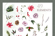 CHRISTMAS Watercolor Collection, an Illustration by Les Frolova (Thumbnail 5 of 12)