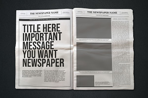 Newspaper Mockups Editable Content