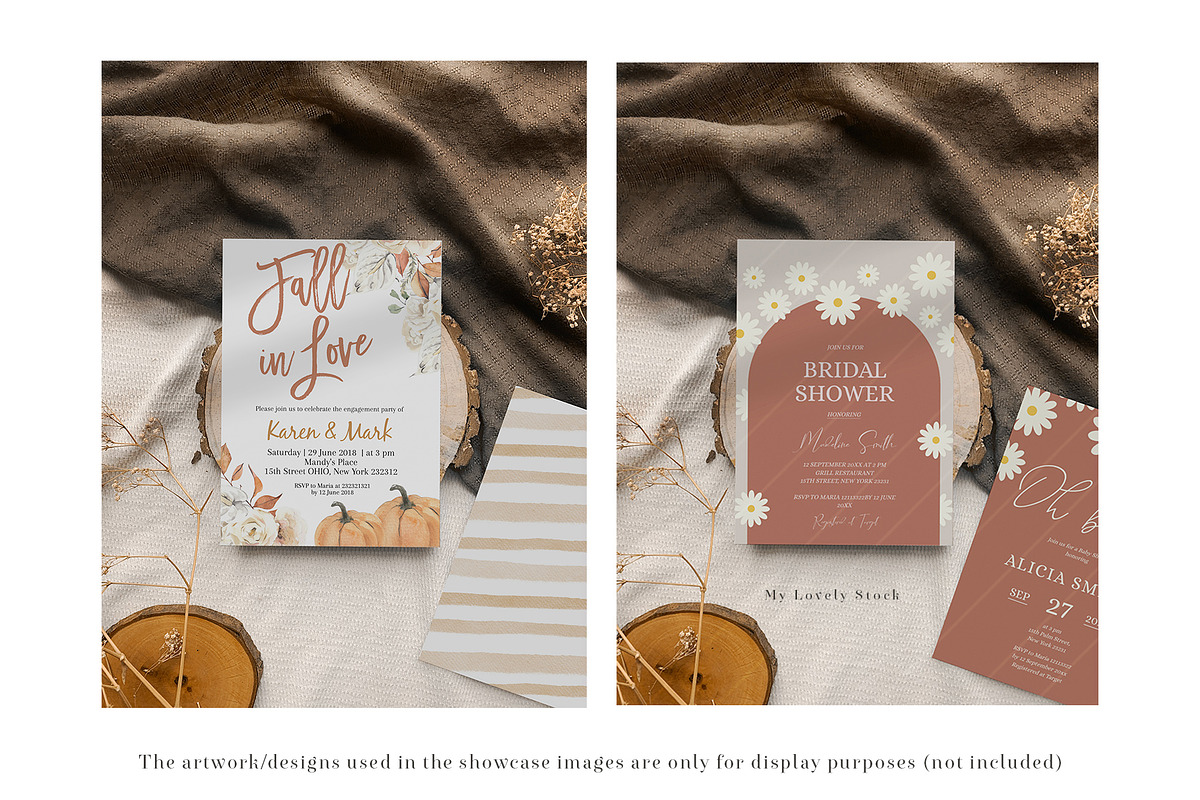 5x7 Invitation Mock Up for autumn, an Invitation Template by My Lovely Stock (Photo 2 of 2)