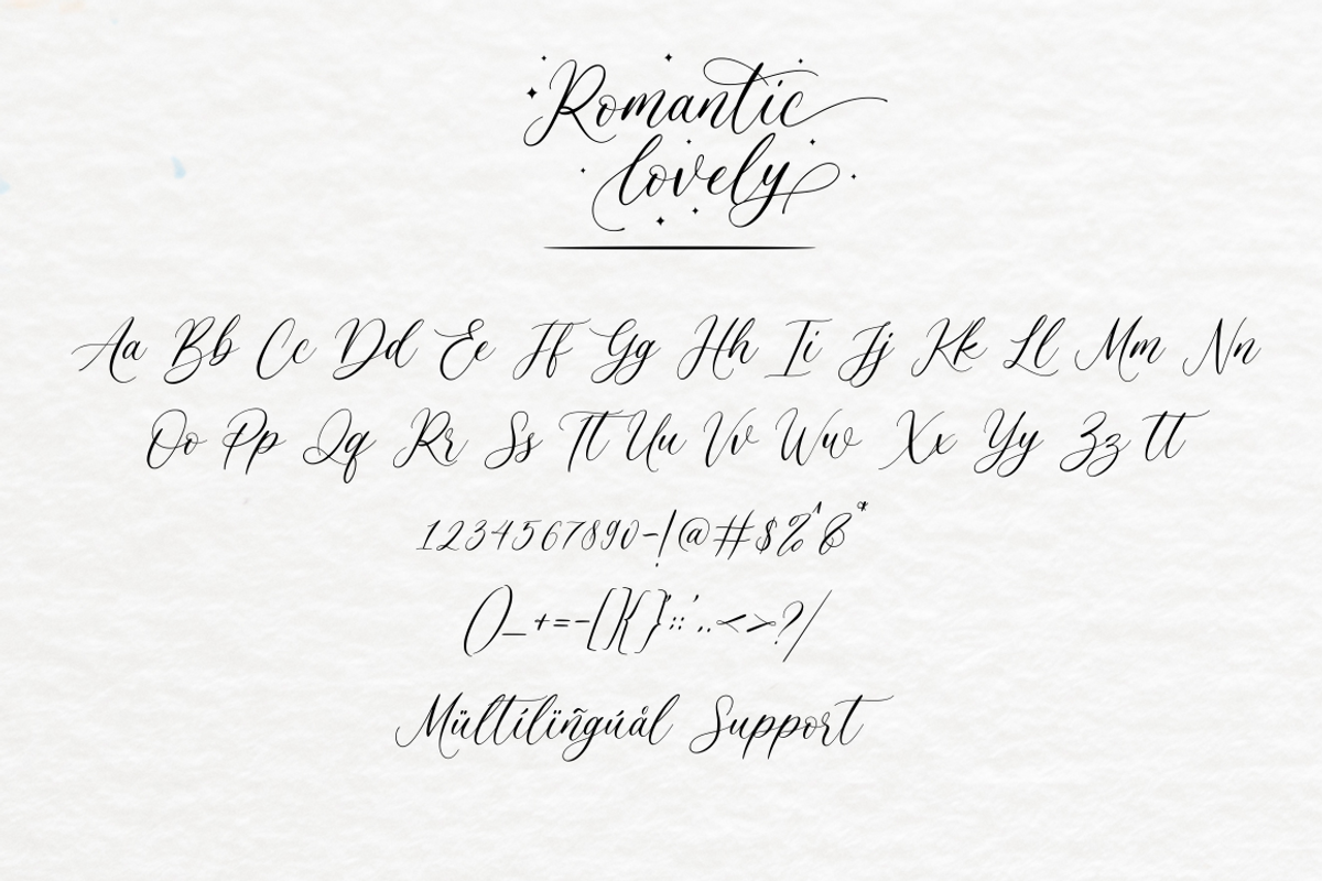 Romantic Lovely - Calligraphy Font, a Script Font by Sronstudio (Photo 2 of 23)