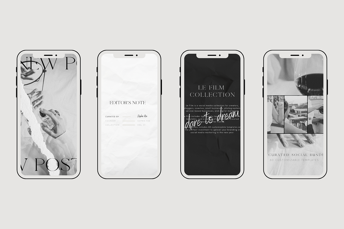 Le Film Social Media Template Bundle, a Social Media Template by Le Maison Bohem (Photo 2 of 11)