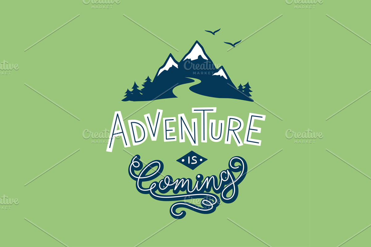 Adventure Lettering Illustrations., an Illustration by tetiana.svirska