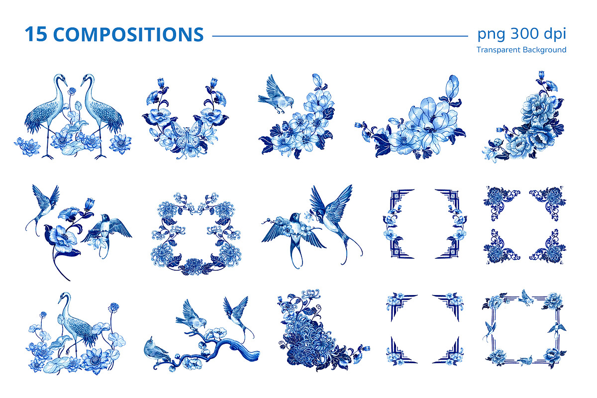 Imperial Blue Ornament – Watercolor, an Object Illustration by CreativeValuation (Photo 3 of 11)