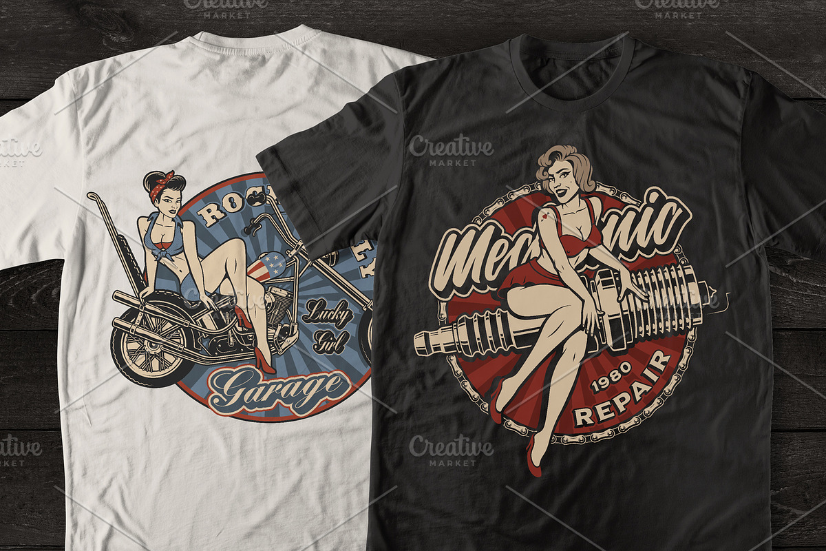 Pin Up Girls Bundle, an Illustration by Harry Kasyanov (Photo 6 of 6)