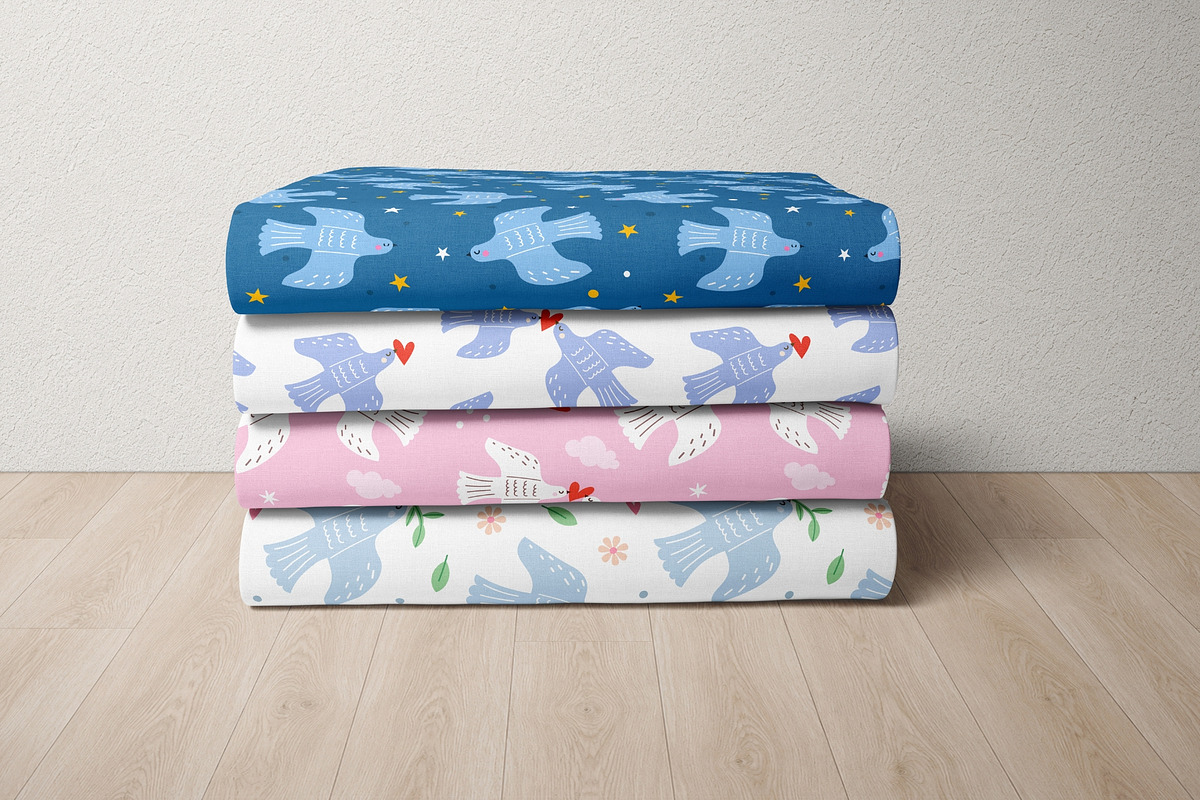 Dove Seamless Pattern Collection, a Pattern Graphic by AnbyArt (Photo 6 of 10)