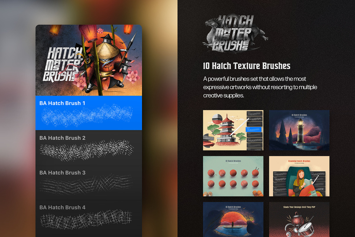 Procreate Shader Brushes Bundle, a Brush Add-On by brushapes.com (Photo 13 of 33)