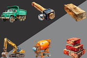 Construction Site Watercolor, an Illustration by Black Bird Studio (Thumbnail 2 of 6)