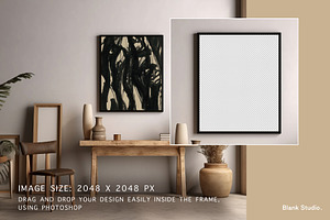 Earth Tones - Framed Poster Mockup.