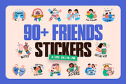 Friends Stickers Pack, an Emoji Icon by Prosymbols (Thumbnail 1 of 9)