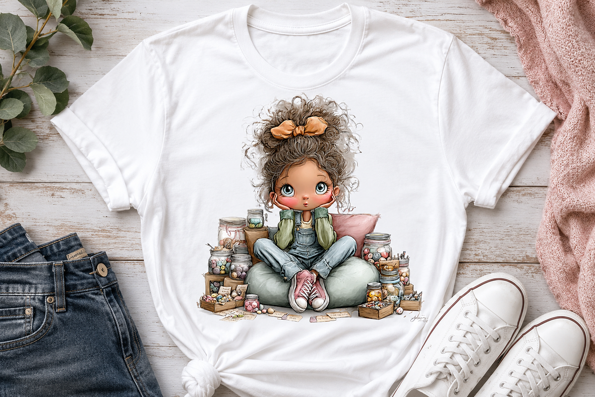 Whimsical Craft Girl Clipart Bundle, a Seasonal Illustration by CreationArt (Photo 3 of 7)