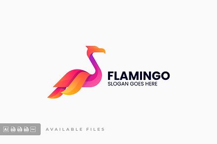 Flamingo Gradient Colorful Logo, a Branding & Logo Template by ivan_artnivora