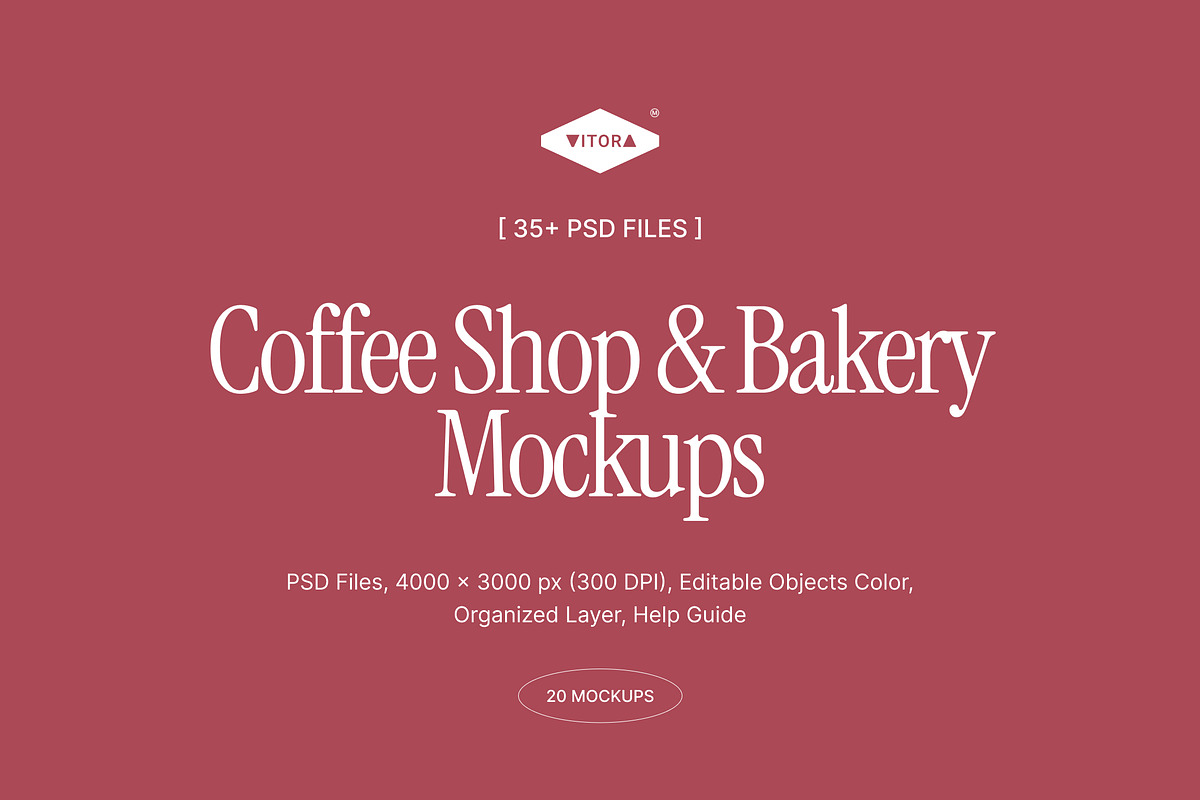 Coffee Shop & Bakery Mockups, a Mockup by Vitora Mockup (Photo 3 of 20)