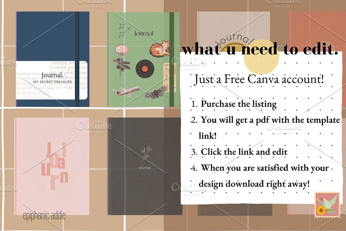 Journal Covers |editable| Aesthetic, a Design Template by Epiphanic Addie (Photo 3 of 4)