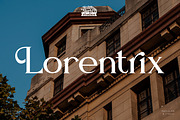 Lorentrix - Serif Typeface Font, a Serif Font by Rishsketch (Thumbnail 1 of 15)