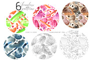 Nature Abstractions - Watercolor Set, a Texture Illustration by WBS Design (Thumbnail 11 of 13)