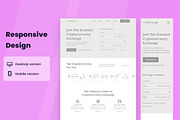 Crypto Exchange Wireframe Website, a Wireframe Template by INSPR STD (Thumbnail 3 of 6)
