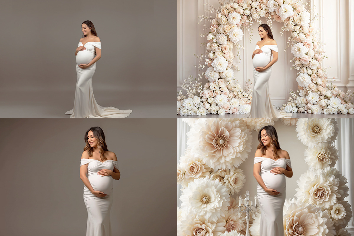 White Flower Arch Backdrops, a Background Graphic by DreamyOverlay (Photo 2 of 5)