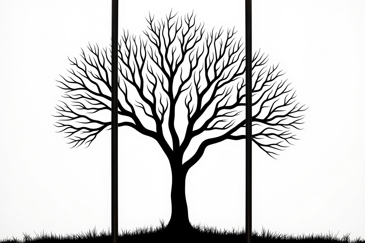 Multi-Panel Tree Silhouette Laser Cu, an Object Graphic by BIPLOB EXPERT (Photo 5 of 11)