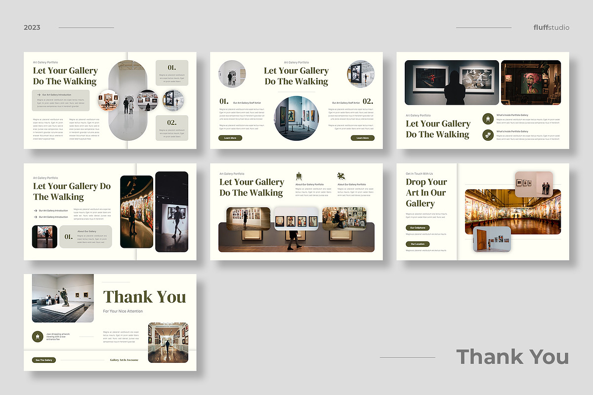 Art Gallery Google Slides Template, a Presentation Template by fluffstudio (Photo 4 of 4)