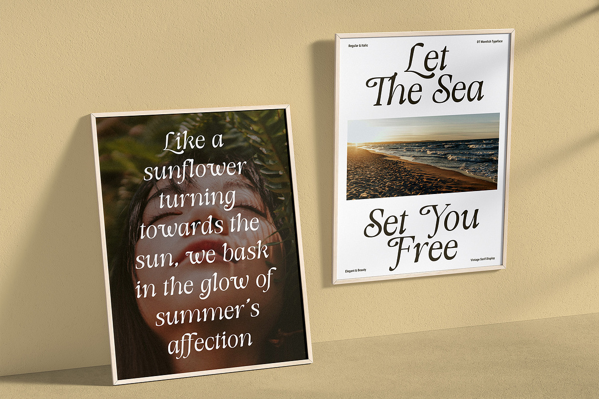 DT Morelish - Serif Display, a Serif Font by Dryy.type (Photo 12 of 12)