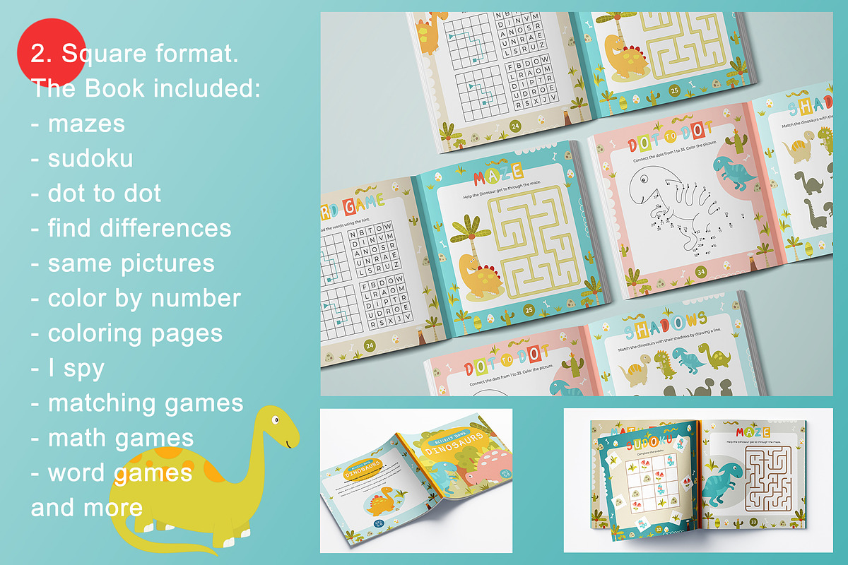 Dinosaurs Activities for kids, an Education Illustration by Nursery Art (Photo 7 of 9)