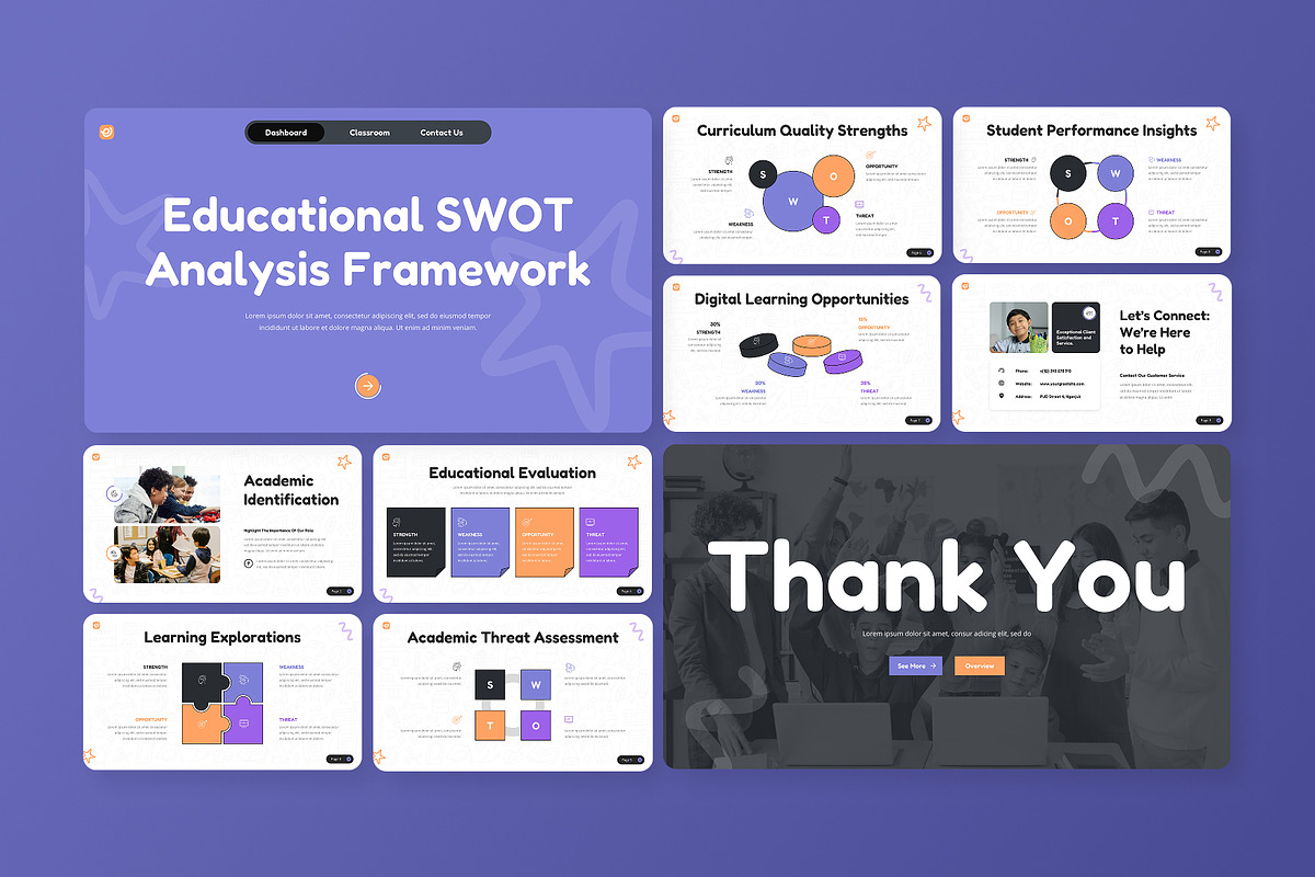 Educational SWOT Infographic Keynote, a Presentation Template by Antstheme (Photo 3 of 4)