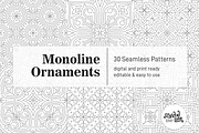 Monoline Ornaments, a Pattern Graphic by Crystal Line (Thumbnail 1 of 9)