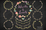 Vintage Vector Flower Wreaths, an Illustration by Amanda Ilkov (Thumbnail 2 of 3)