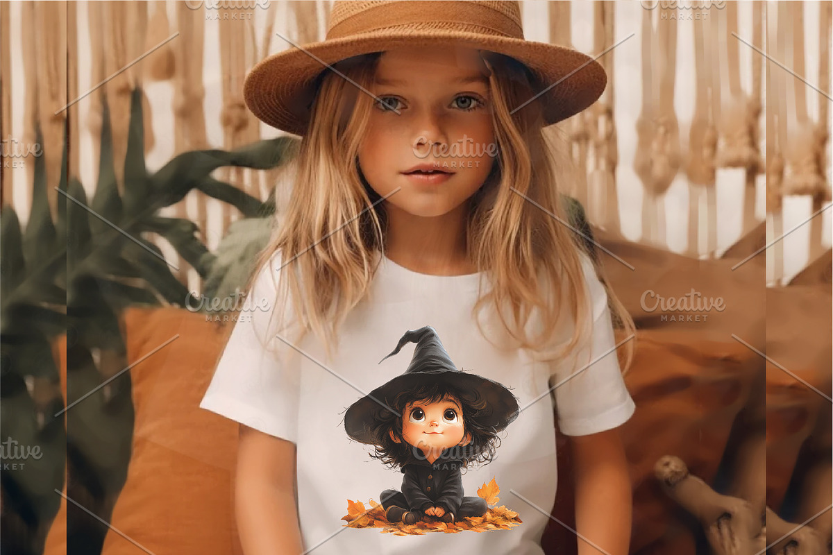 Cute Halloween Witch. TShirt Sticker, an Animal Illustration by KENO Mascots (Photo 4 of 10)