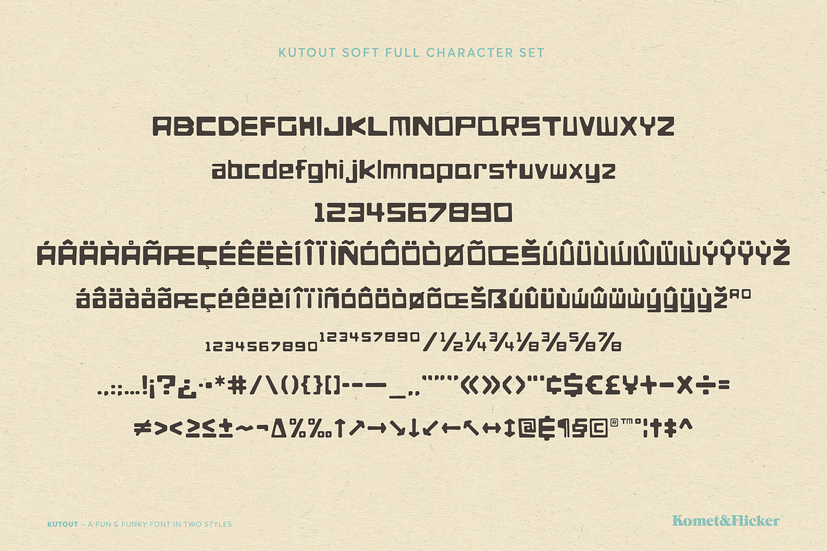 KutOut - A Fun & Funky Font, a Sans Serif Font by Komet & Flicker (Photo 12 of 12)