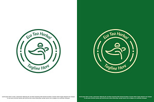 Eco Tea Herbal Logo Design Icon, a Branding & Logo Template by Morvana Crew