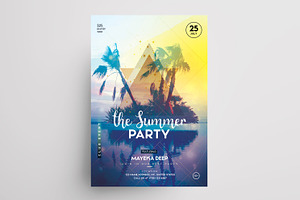 The Summer Party Flyer PSD