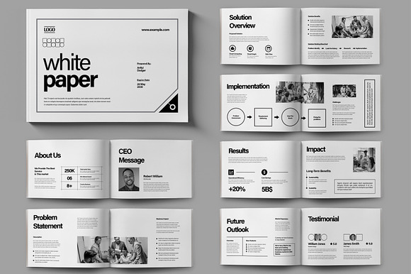 Business Whitepaper Layout preview 6