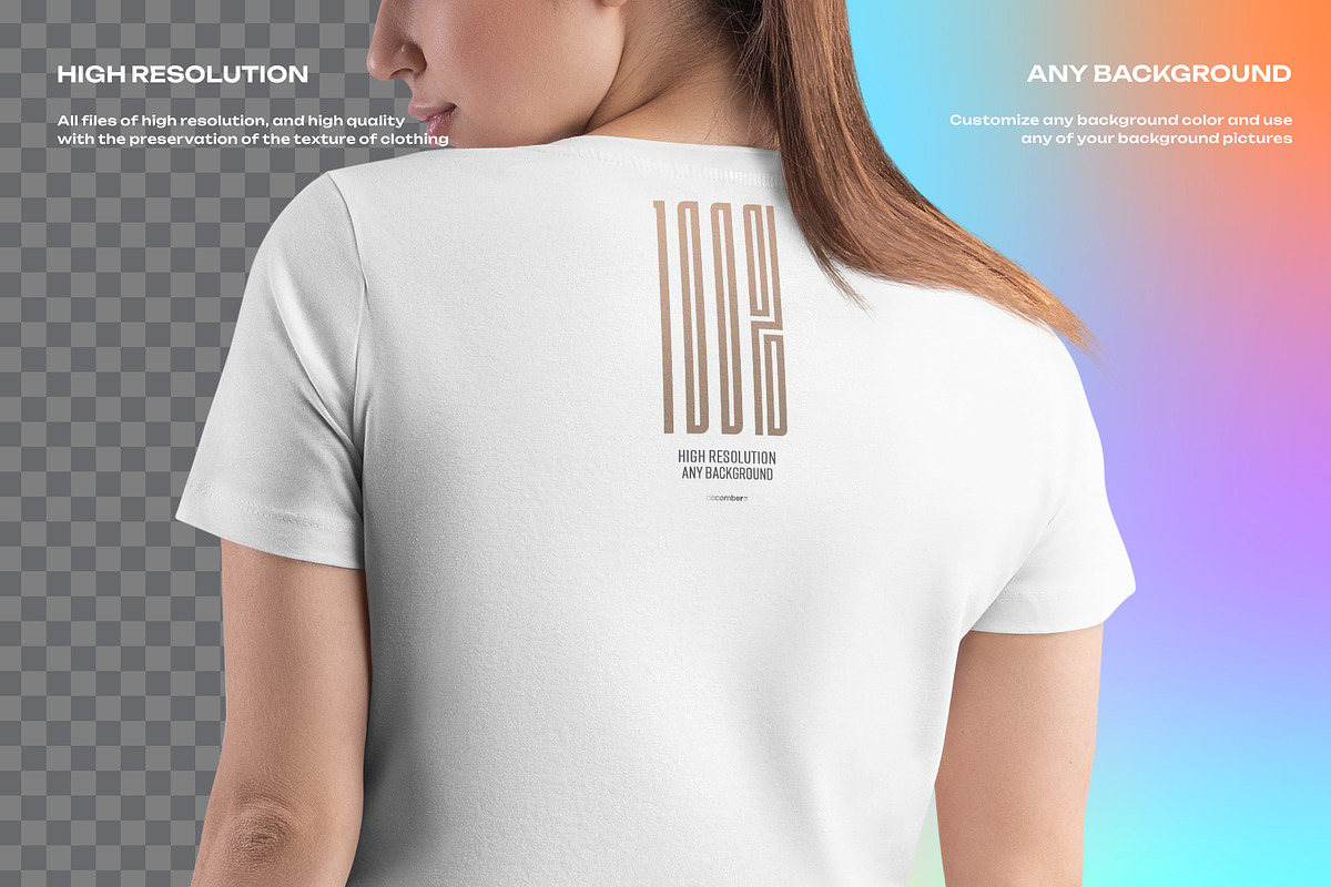 4 Mockup Woman V-Neck T-Shirt, a Shirt Mockup by Grow Design Craft Studio (Photo 8 of 9)