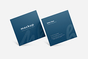 Square Business Card Mockup Bundle, an Advertising Mockup by graphypix (Thumbnail 11 of 14)