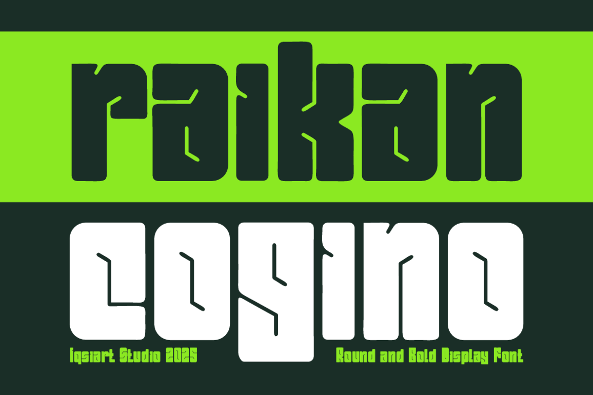Raikan Cogino - Round Bold Font, a Sans Serif Font by Iqsiart Studio (Photo 1 of 7)