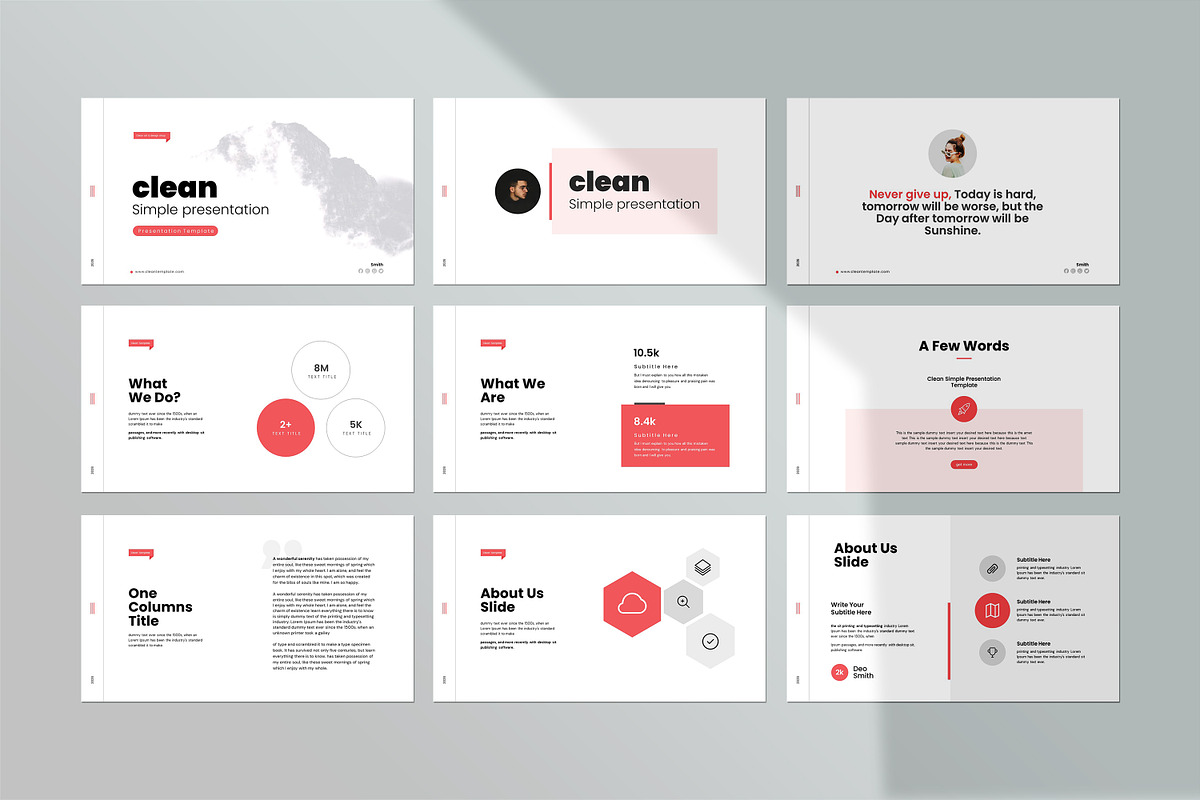 Clean Presentation Template, a Presentation Template by evgenystudio