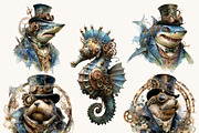 Underwater Sea Steampunk Animals, an Animal Illustration by Design Scotch (Thumbnail 10 of 10)