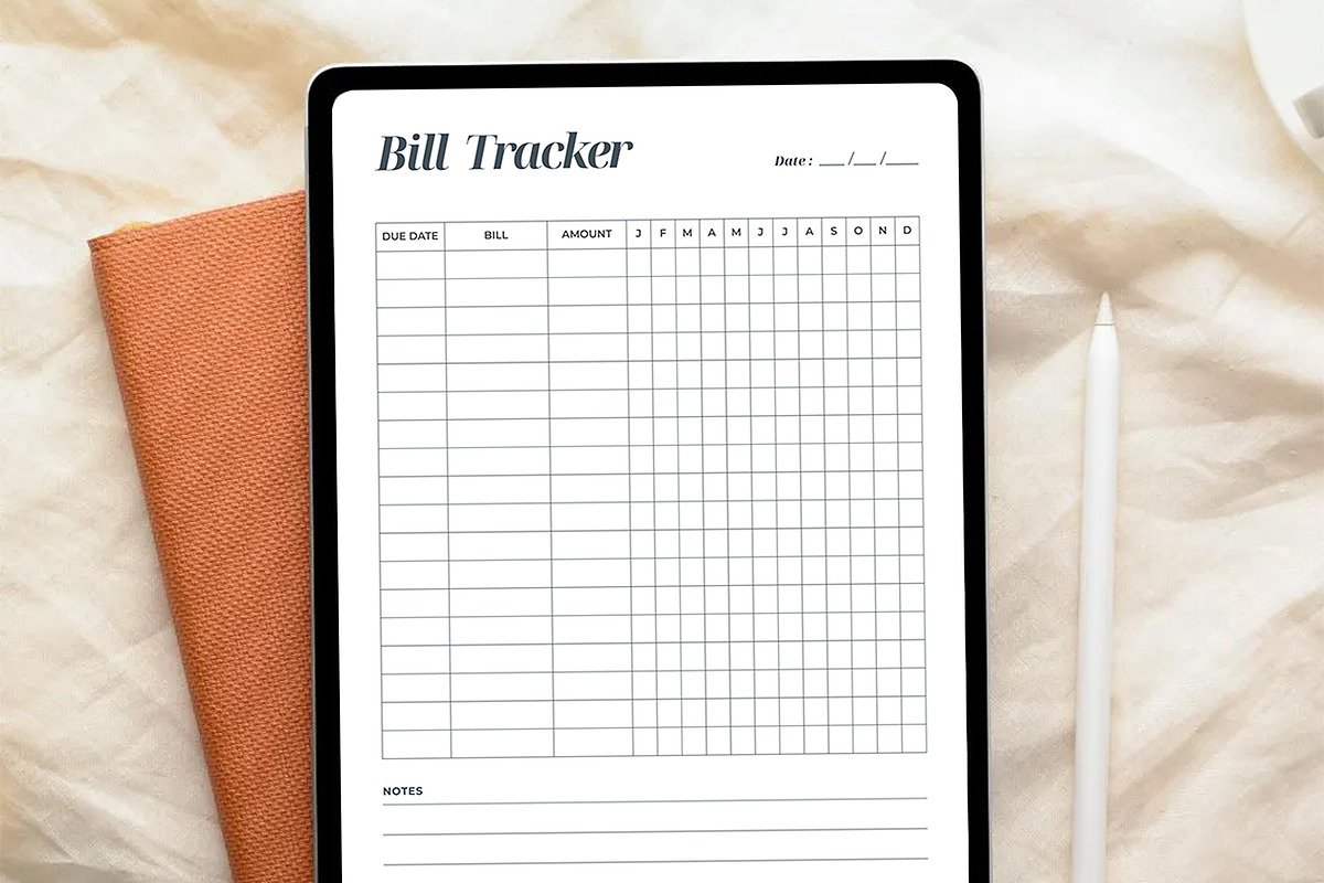 Canva Bill Tracker, a Stationery Template by DesignDevisers (Photo 6 of 9)